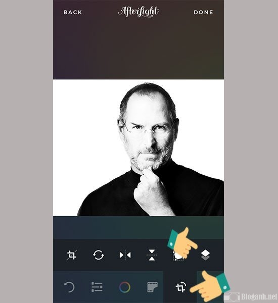 cách chỉnh ảnh đẹp trên afterlight, ảnh đen trắng, crop ảnh
