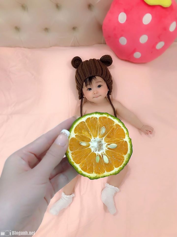 bé sơ sinh, quả cam